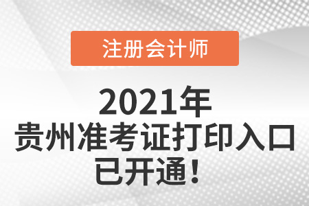 2021年貴州省黔南布注冊會計師準(zhǔn)考證打印入口已開通
