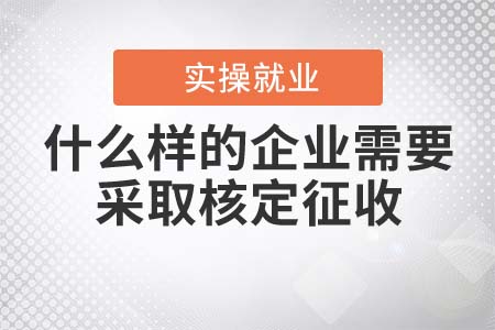 什么樣的企業(yè)需要采取核定征收？