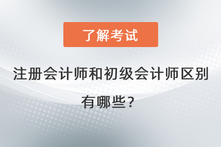 注冊(cè)會(huì)計(jì)師和初級(jí)會(huì)計(jì)師區(qū)別有哪些？