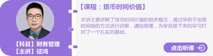 征鴻老師貨幣時間價值免費(fèi)試聽