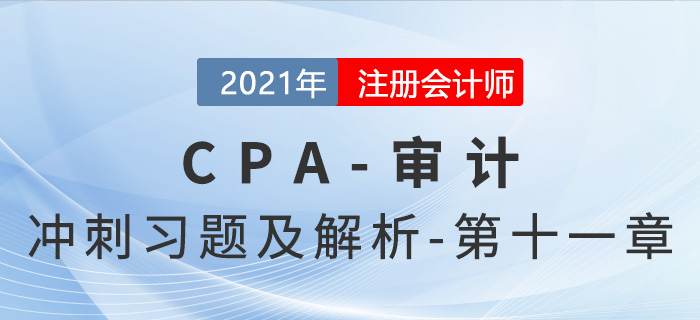 2021年CPA審計考前沖刺習題及解析——第十一章 2021年CPA審計考前沖刺習題及解析——第十一章