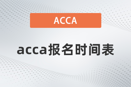 2021年12月acca報名時間表