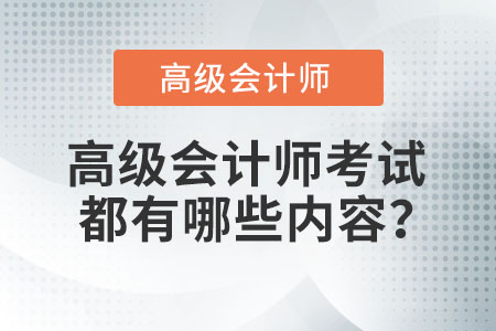高級(jí)會(huì)計(jì)師考試都有哪些內(nèi)容？