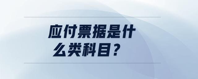 應(yīng)付票據(jù)是什么類科目
