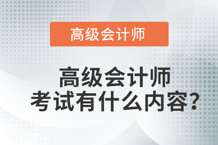 高級會計師考試有什么內(nèi)容？