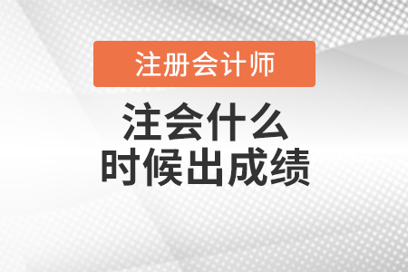 注會(huì)什么時(shí)候出成績