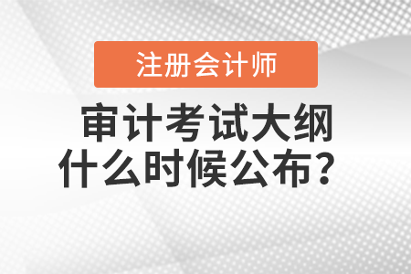 2022年注冊(cè)會(huì)計(jì)師審計(jì)考試大綱什么時(shí)候公布？