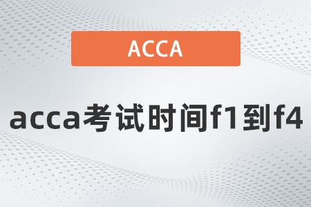2021年acca考試時間f1到f4都什么時候