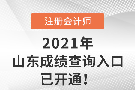山東省聊城2021年注冊會計師考試成績查詢系統(tǒng)已開通