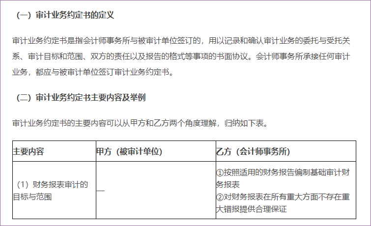 審計業(yè)務(wù)約定書