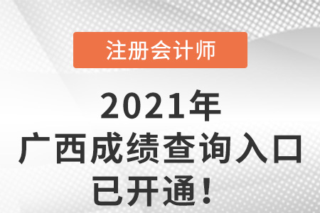 廣西自治區(qū)欽州2021年注冊會(huì)計(jì)師成績查詢?nèi)肟谝验_通