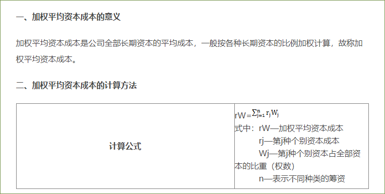 加權平均資本成本