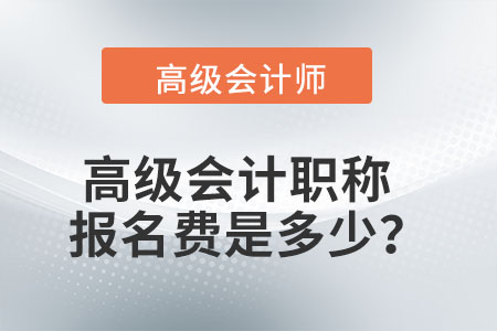 高級會計職稱報名費是多少？