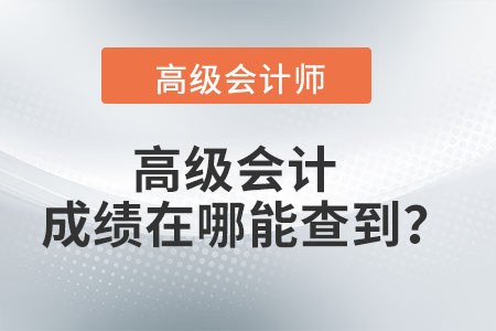 高級會計成績在哪能查到？