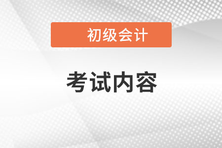 初級(jí)會(huì)計(jì)師考試內(nèi)容是什么？