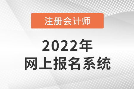 2022年注冊會計師網(wǎng)上報名系統(tǒng)是什么？