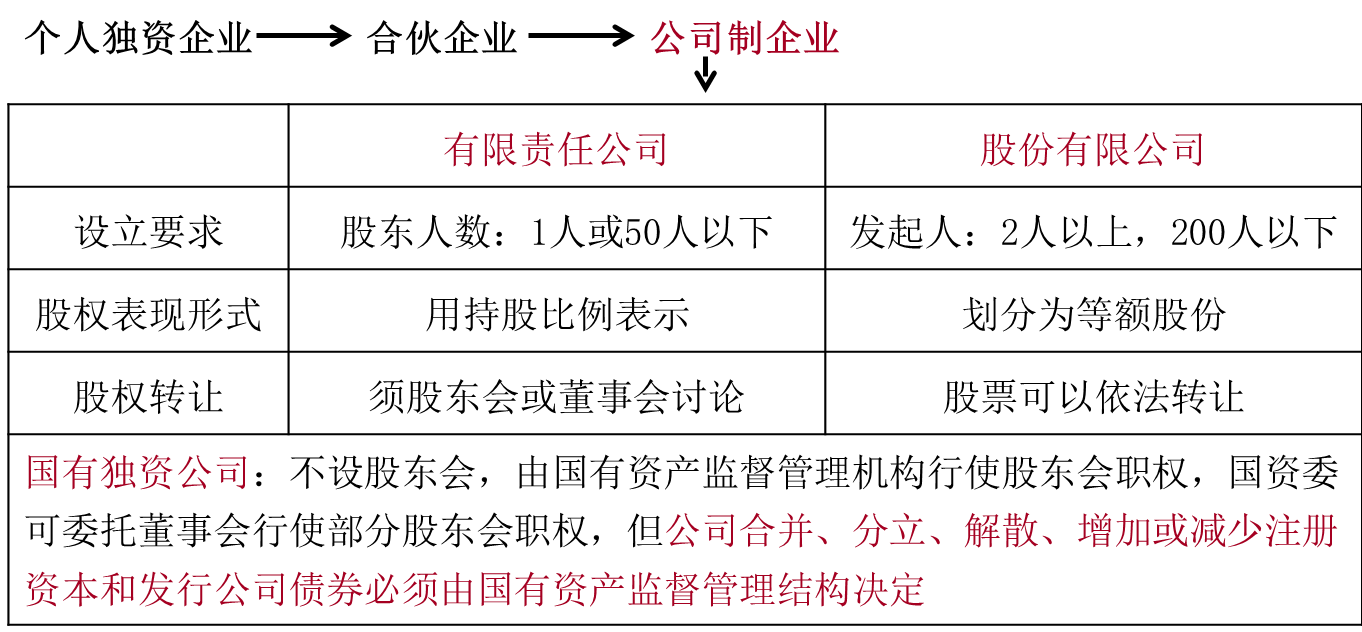 公司制企業(yè)的具體類型