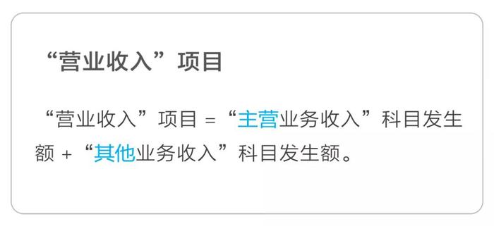 營業(yè)收入項目