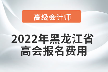 2022年黑龍江省高級會計師考試報名費用