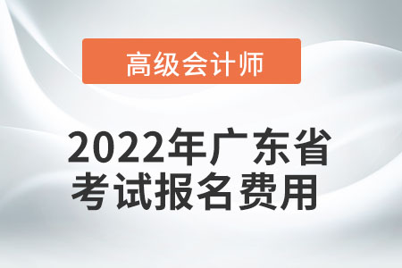 2022年廣東省高級(jí)會(huì)計(jì)師考試報(bào)名費(fèi)用公布