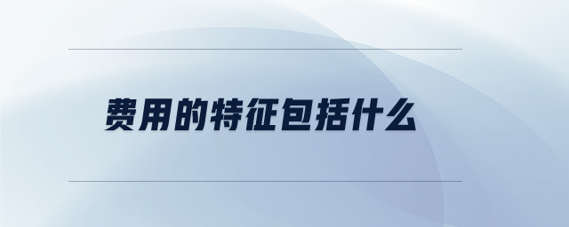 費用的特征包括什么