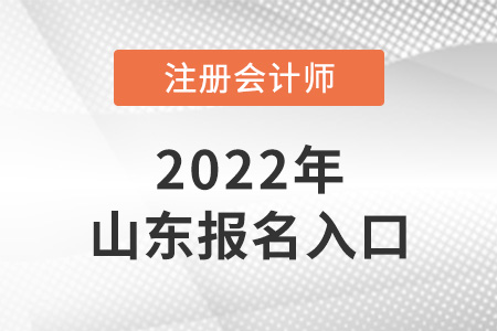 2022年山東注會考試報名入口是什么？