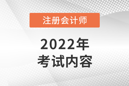 2022年注冊(cè)會(huì)計(jì)師考什么？