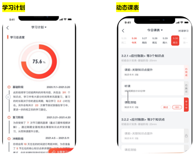 學(xué)習(xí)計劃&動態(tài)課表