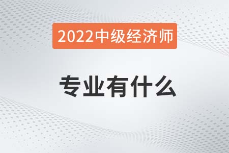2022年中級(jí)經(jīng)濟(jì)師的專業(yè)都有什么