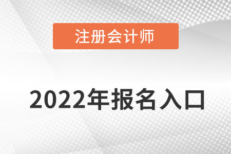注冊會計師2022年報名入口從哪里進入？