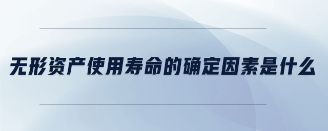 無形資產(chǎn)使用壽命的確定因素是什么