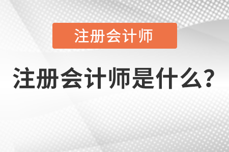 了解什么是注冊會計師?