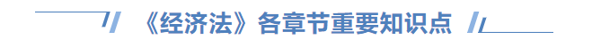 經(jīng)濟(jì)法章節(jié)重點