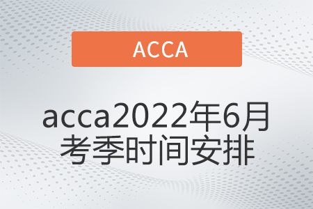acca2022年6月考季時間安排
