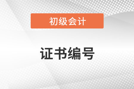 初級(jí)會(huì)計(jì)證書(shū)編號(hào)是哪個(gè)呢？