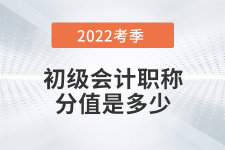 2022年初級(jí)會(huì)計(jì)職稱分值是100分嗎？