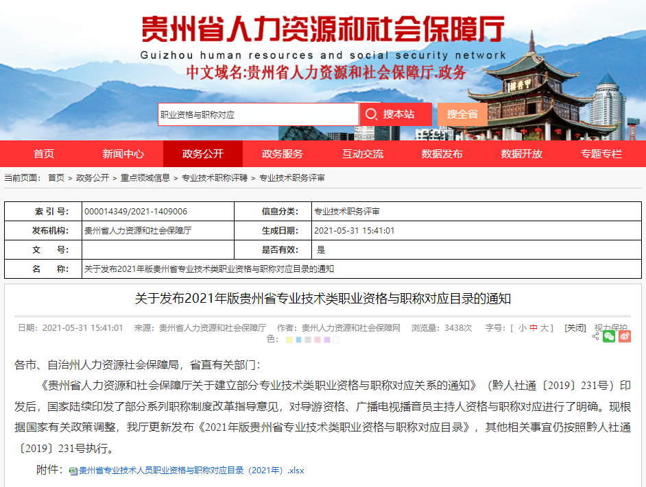 專業(yè)技術(shù)類(lèi)職業(yè)資格與職稱對(duì)應(yīng)目錄的通知