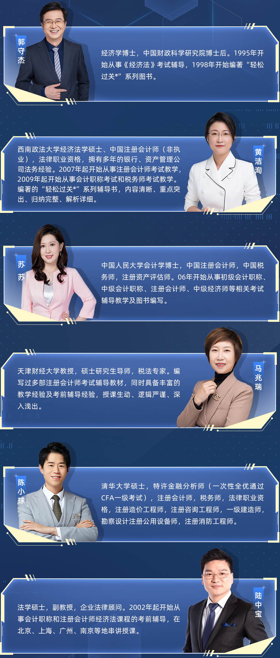 注會(huì)名師陣容圖-經(jīng)濟(jì)法