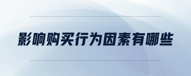 影響購(gòu)買行為因素有哪些