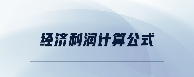 經濟利潤計算公式 經濟利潤計算公式