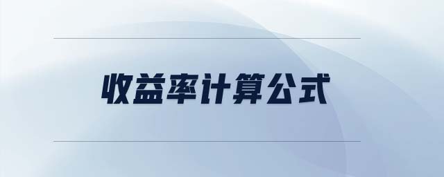 收益率計(jì)算公式