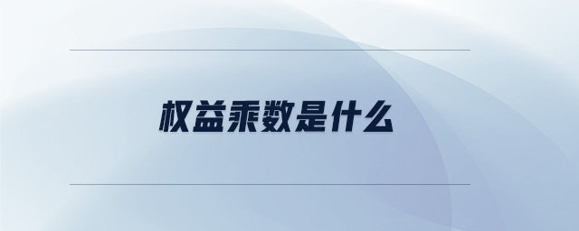 權(quán)益乘數(shù)是什么 權(quán)益乘數(shù)是什么