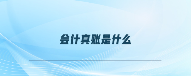 會(huì)計(jì)真帳是什么