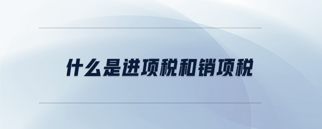 什么是進項稅和銷項稅