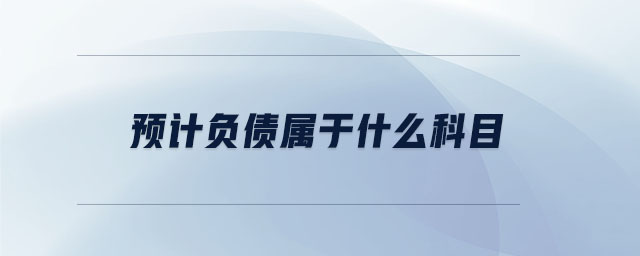 預計負債屬于什么科目