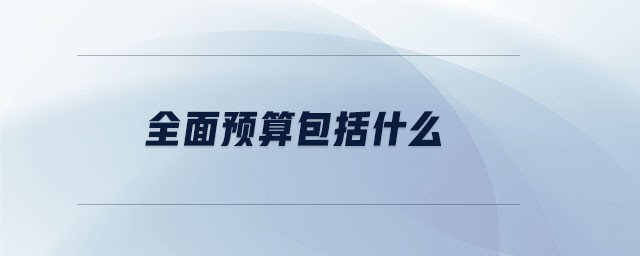 全面預(yù)算包括什么 全面預(yù)算包括什么