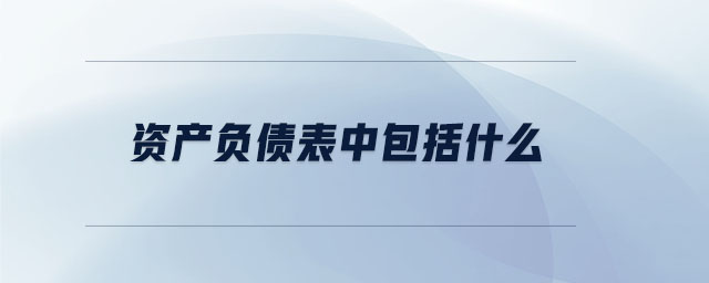 資產(chǎn)負債表中包括什么