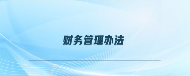 財(cái)務(wù)管理辦法 財(cái)務(wù)管理辦法