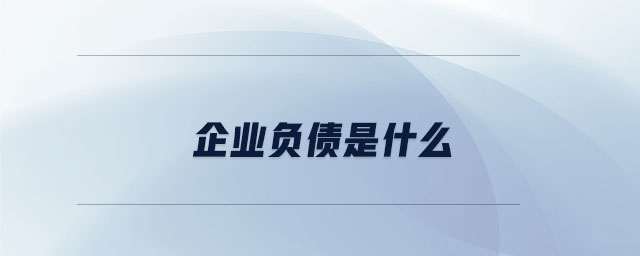 企業(yè)負(fù)債是什么