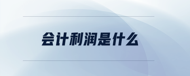 會(huì)計(jì)利潤是什么 會(huì)計(jì)利潤是什么